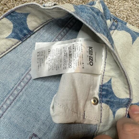 Kenzo L85803 Mens Skye Blue Botan Loose Denim Jeans Size 34 x 34 - Picture 6 of 7